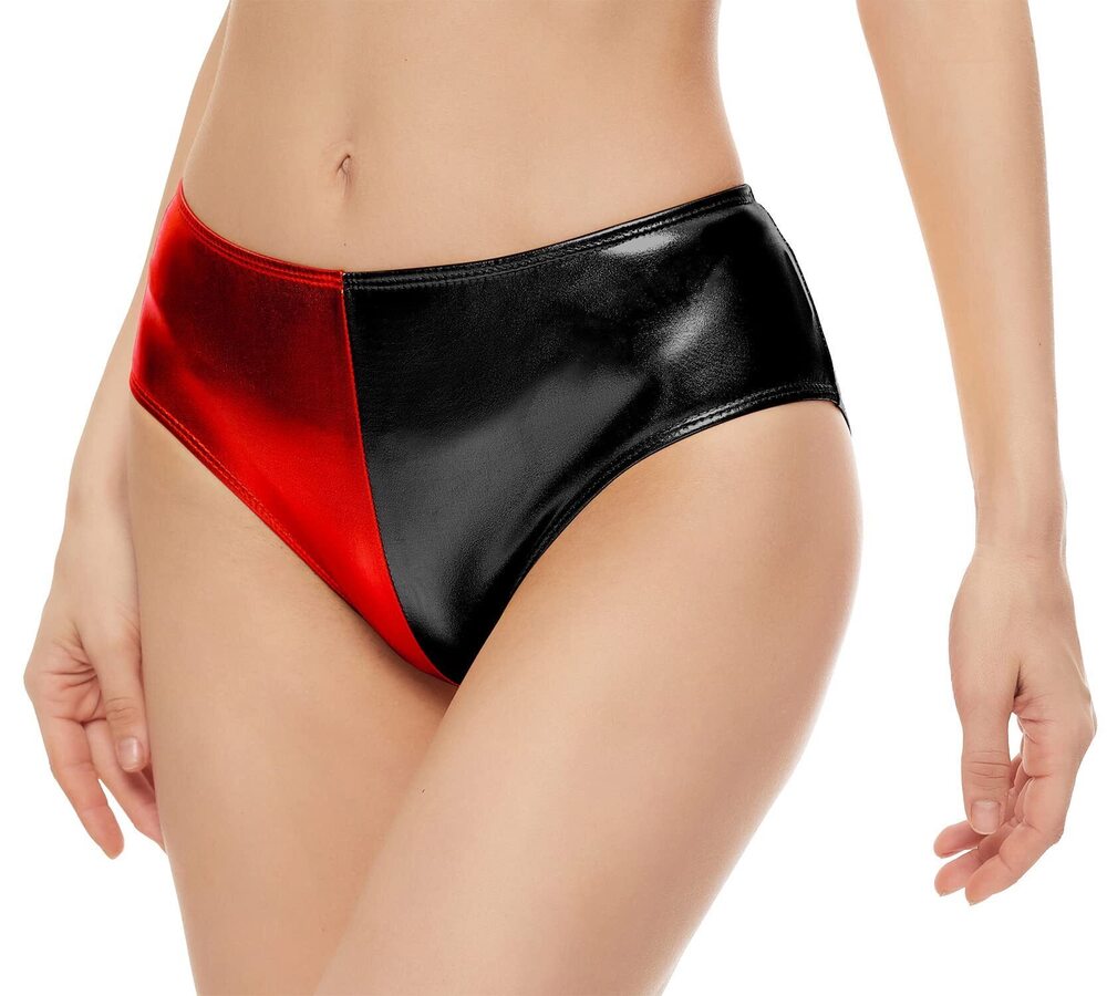 1412 Kepbolm Metallic Rave Bottoms Low Rise Shiny Panties for Festival